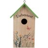 Casa para pájaros Clayre & Eef 6H2453 14x10x23 cm Blanco Verde
