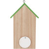 Casa para pájaros Clayre & Eef 6H2453 14x10x23 cm Blanco Verde