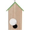 Casa para pájaros Clayre & Eef 6H2453 14x10x23 cm Blanco Verde