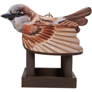 Casa para pájaros Clayre & Eef 6H2456 17x25x21 cm Marrón-Beige