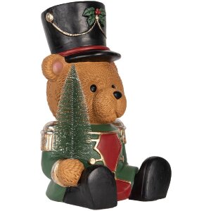 Oso decorativo Clayre & Eef 6MG0153 25x25x38 cm Marrón y Verde