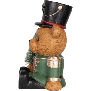 Oso decorativo Clayre & Eef 6MG0153 25x25x38 cm Marrón y Verde