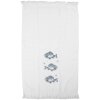 Toalla de Invitados Clayre & Eef CT034 40x66 cm Blanco-Azul