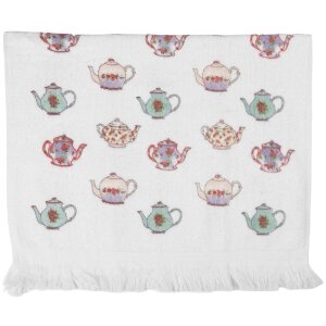 Toalla de invitado Clayre & Eef CT035 40x66 cm Blanco...