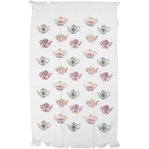 Toalla de invitado Clayre & Eef CT035 40x66 cm Blanco...