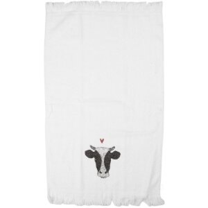 Toalla de Invitado Clayre & Eef CT036 40x66 cm Blanco...