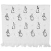 Toalla de invitados Clayre & Eef CTBNS-1 40x66 cm Blanco-Gris