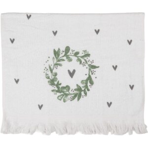 Toalla de Invitado Clayre & Eef CTLNL 40x66 cm Blanco...