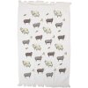 Toalla de Invitado Clayre & Eef CTNSF 40x66 cm Blanco/Marrón