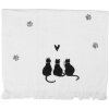 Toalla de Invitado Clayre & Eef CTPWS-1 40x66 cm Blanco y Negro
