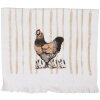 Toalla de invitado Clayre & Eef CTRFL-1 40x66 cm Blanco y Marrón