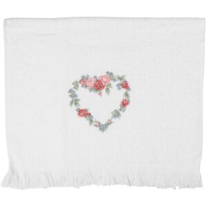 Toalla de Invitado Clayre & Eef CTSLF 40x66 cm Blanco...