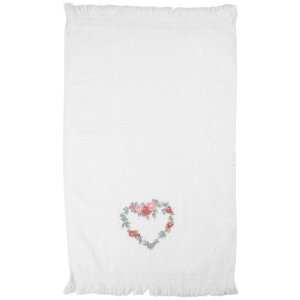 Toalla de Invitado Clayre & Eef CTSLF 40x66 cm Blanco...