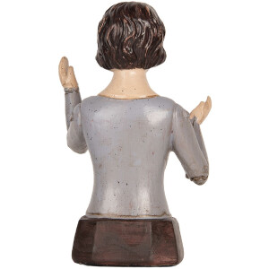 Busto decorativo Mujer Clayre & Eef 6PR5554 12x9x20 cm Beige/Gris
