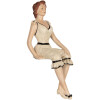 Clayre & Eef 6PR5560 Decoración Mujer 12x10x29 cm Beige