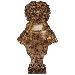 Busto Decorativo Mujer Clayre & Eef 6PR5563 Beige y Marrón 18x12x30 cm