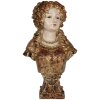 Busto Decorativo Mujer Clayre & Eef 6PR5563 Beige y Marrón 18x12x30 cm