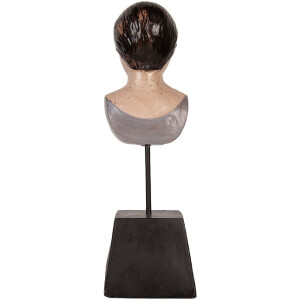 Busto Decorativo Mujer Clayre & Eef 6PR5564 11x11x34 cm Beige-Marrón