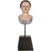 Busto Decorativo Mujer Clayre & Eef 6PR5564 11x11x34 cm Beige-Marrón