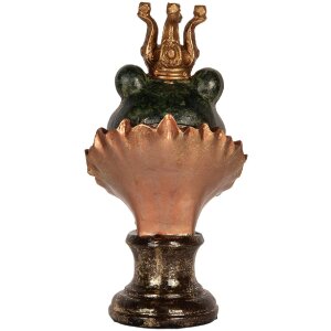 Busto decorativo de rana Clayre & Eef 6PR5566 12x11x22 cm Verde-Dorado