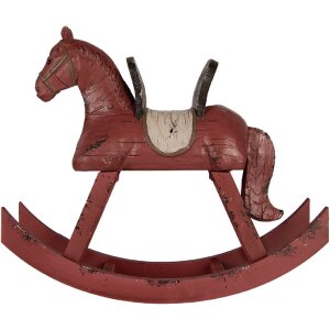 Caballo balancín decorativo Clayre & Eef 6PR5580 39x12x33 cm Rosa