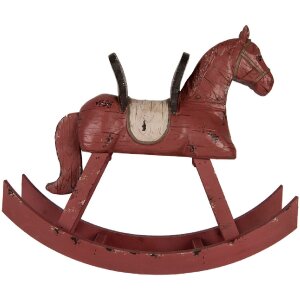 Caballo balancín decorativo Clayre & Eef 6PR5580 39x12x33 cm Rosa