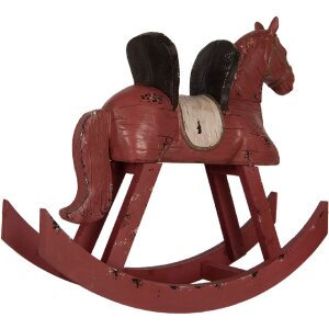 Caballo balancín decorativo Clayre & Eef 6PR5580 39x12x33 cm Rosa