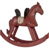 Caballo balancín decorativo Clayre & Eef 6PR5580 39x12x33 cm Rosa