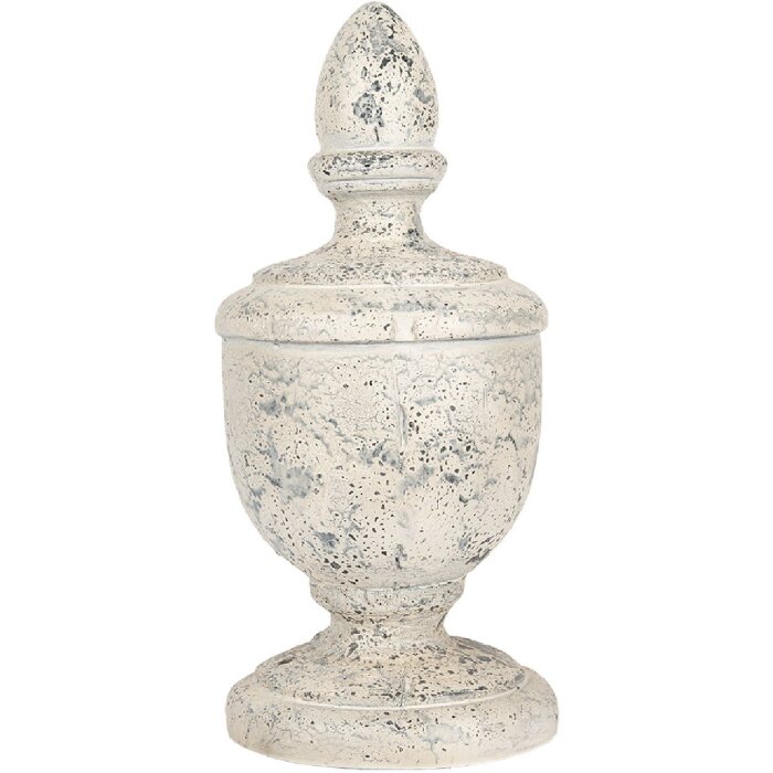 Adorno Decorativo Ornament Ø 22x48 cm Beige Gris Clayre & Eef 5MG0067