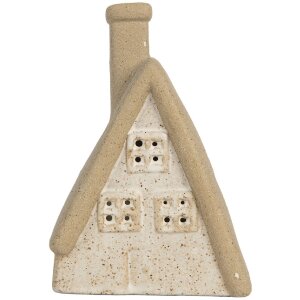 Clayre & Eef 6CE2174M Casa Decorativa con LED 15x10x21 cm Beige