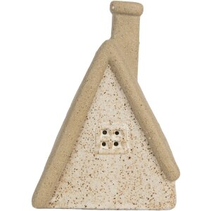 Clayre & Eef 6CE2174M Casa Decorativa con LED 15x10x21 cm Beige