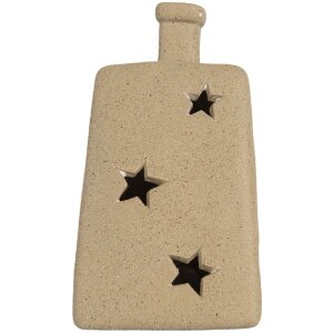 Clayre & Eef 6CE2174M Casa Decorativa con LED 15x10x21 cm Beige