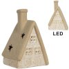 Clayre & Eef 6CE2174M Casa Decorativa con LED 15x10x21 cm Beige
