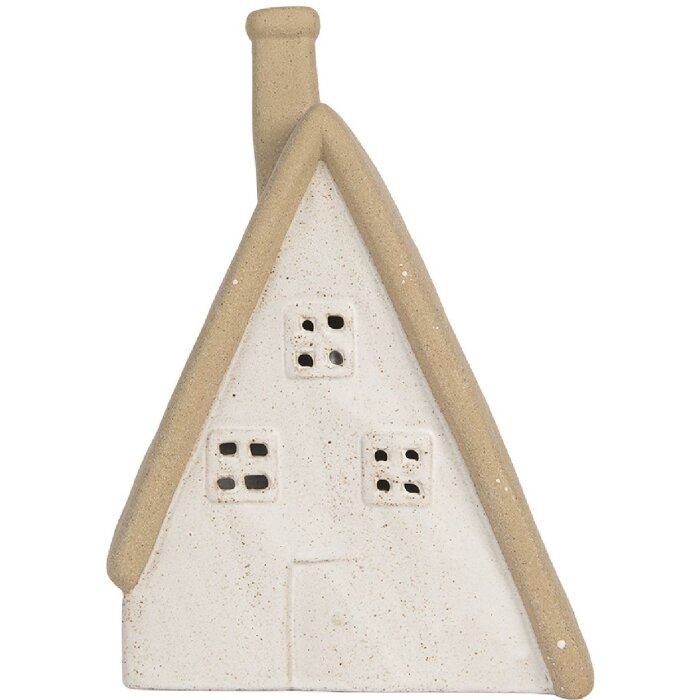 Casa decorativa con LED Clayre & Eef 6CE2174S 9x7x13 cm Beige