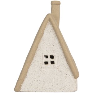Casa decorativa con LED Clayre & Eef 6CE2174S 9x7x13 cm Beige