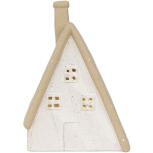Casa decorativa con LED Clayre & Eef 6CE2174S 9x7x13 cm Beige