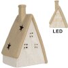 Casa decorativa con LED Clayre & Eef 6CE2174S 9x7x13 cm Beige