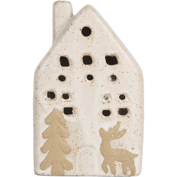 Casa decorativa con LED Clayre & Eef 6CE2175S 6x5x10 cm