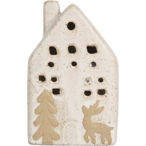 Casa decorativa con LED Clayre & Eef 6CE2175S 6x5x10 cm