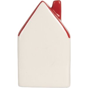 Decoración Casa con LED Clayre & Eef 6CE2177M 6x5x10 cm Blanco Rojo