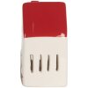 Decoración Casa con LED Clayre & Eef 6CE2177M 6x5x10 cm Blanco Rojo