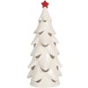 Árbol de Navidad decorativo con LED Clayre & Eef 6CE2178M Ø 11x25 cm Blanco/Rojo