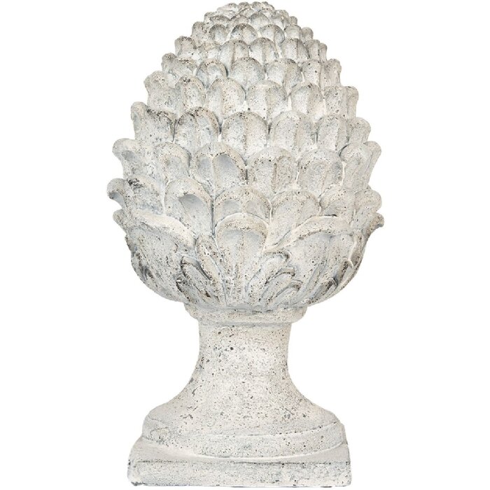 Clayre & Eef 6MG0120 Decoración Piña Beige-Gris Ø 23x41 cm