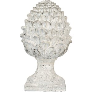 Clayre & Eef 6MG0120 Decoración Piña Beige-Gris Ø 23x41 cm