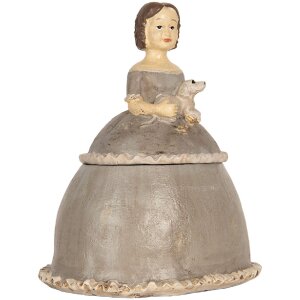 Clayre & Eef 6PR5547 Decoración Mujer 19x16x22 cm Beige/Gris