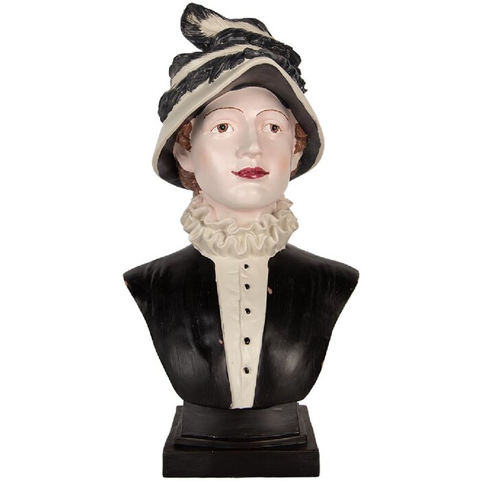 Busto decorativo Mujer Clayre & Eef 6PR5549 27x21x48 cm Beige/Marrón