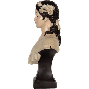 Busto Decorativo Mujer Clayre & Eef 6PR5550 18x12x31 cm Beige/Marrón
