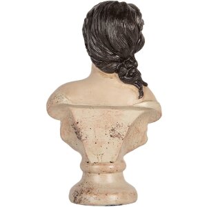 Busto Decorativo Mujer Clayre & Eef 6PR5553 12x8x20 cm Beige-Marrón