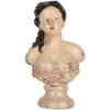 Busto Decorativo Mujer Clayre & Eef 6PR5553 12x8x20 cm Beige-Marrón