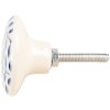 Pomo de puerta Clayre & Eef 66268 Beige-Azul Ø 4x3 cm